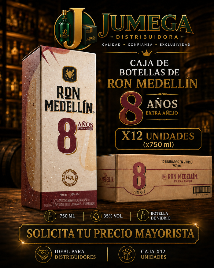 Ron Medellín 8 Años Botella 750 ml